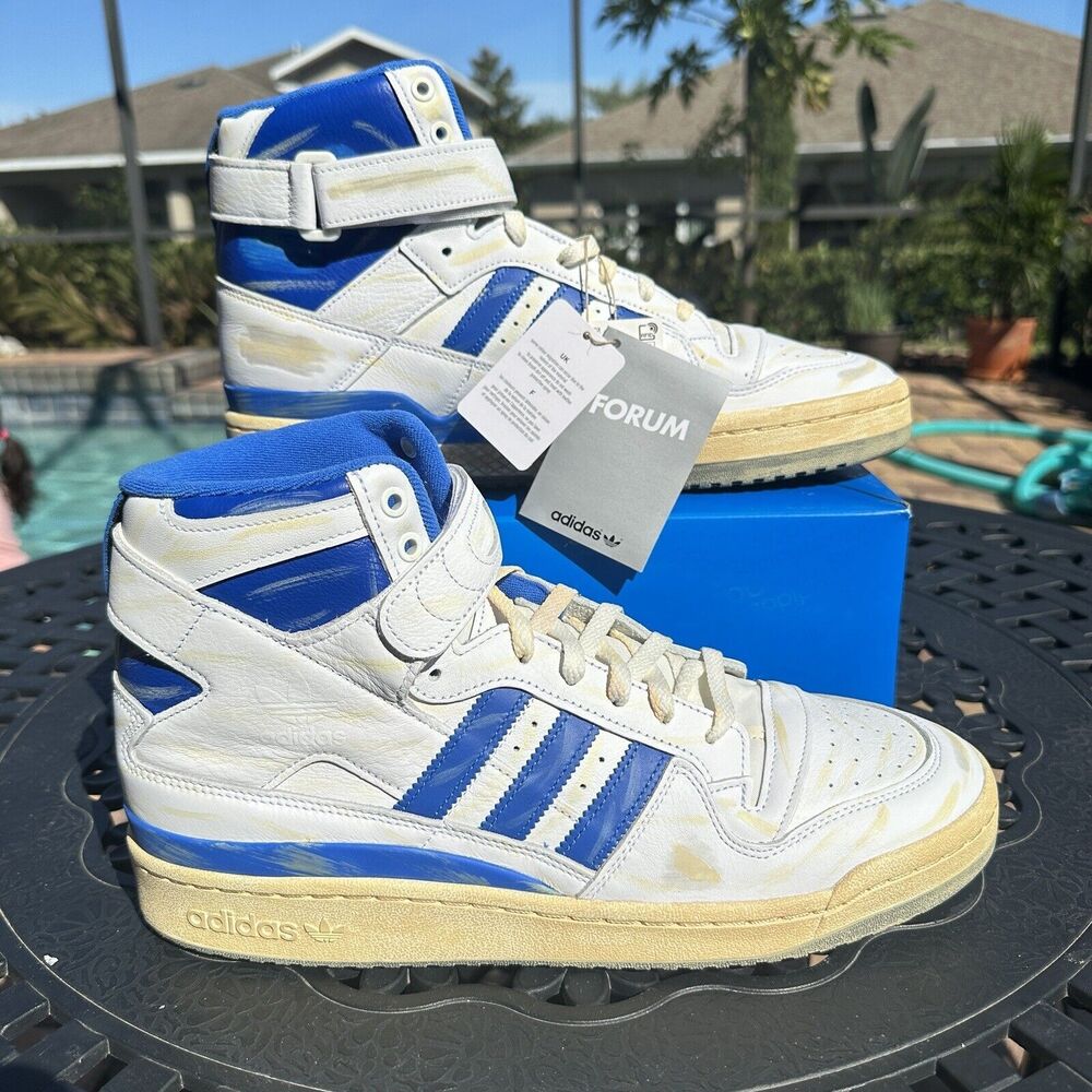 Adidas Forum 84 High Worn Blue Men's Athletic Shoes GZ6467 Size 13